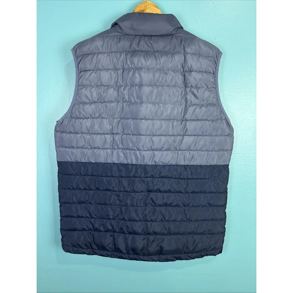 Simply Southern Puffer Vest Size XL Blue Colorblock Preppy Old Money